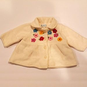 NWOT Baby 0-3 month cream color sweater jacket
